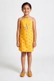 Yellow halter dress