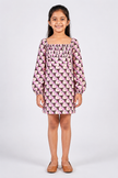 Lilac Geometric print  mini dress